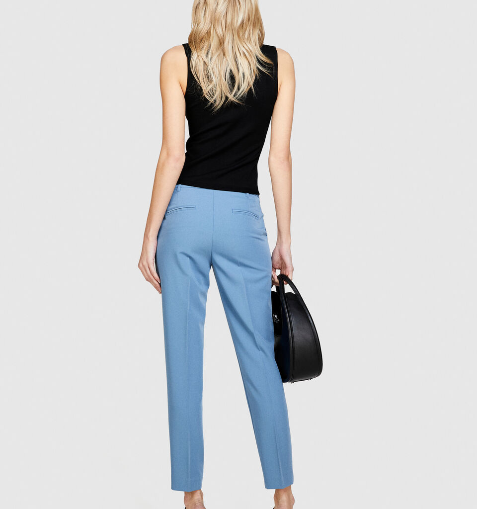 Cigarette trousers - women's skinny fit trousers - Blue | Sisley image number 3